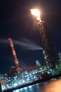 川崎の製油所夜景